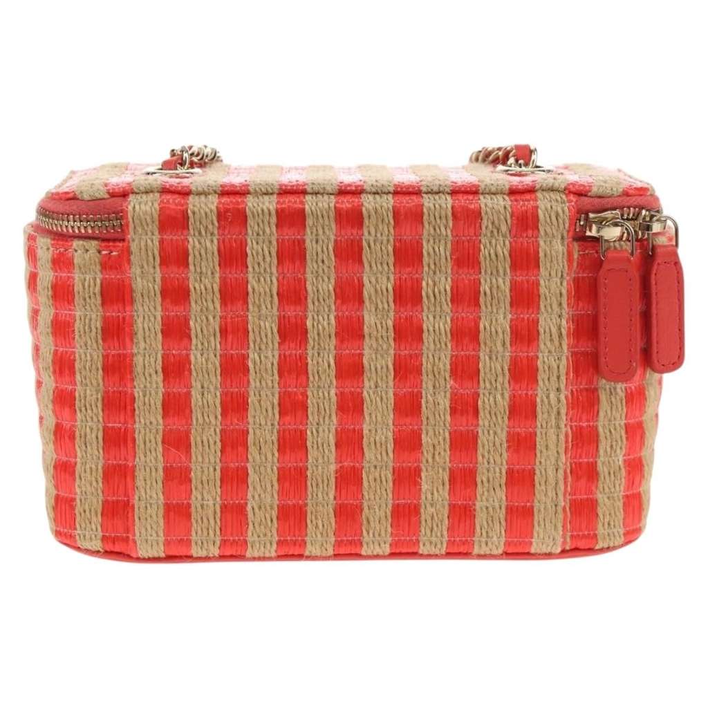 Chanel Classic Vanity Case with Chain Beige Canvas Very good condition - Back View