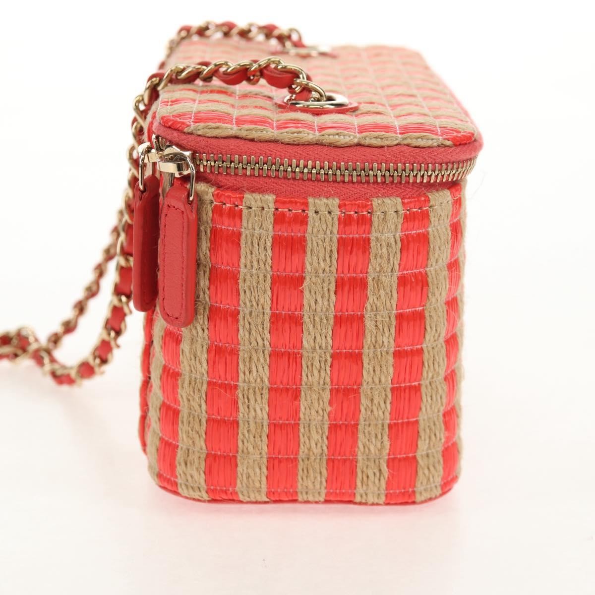 Chanel Classic Vanity Case with Chain Beige Canvas Very good condition - Inside View