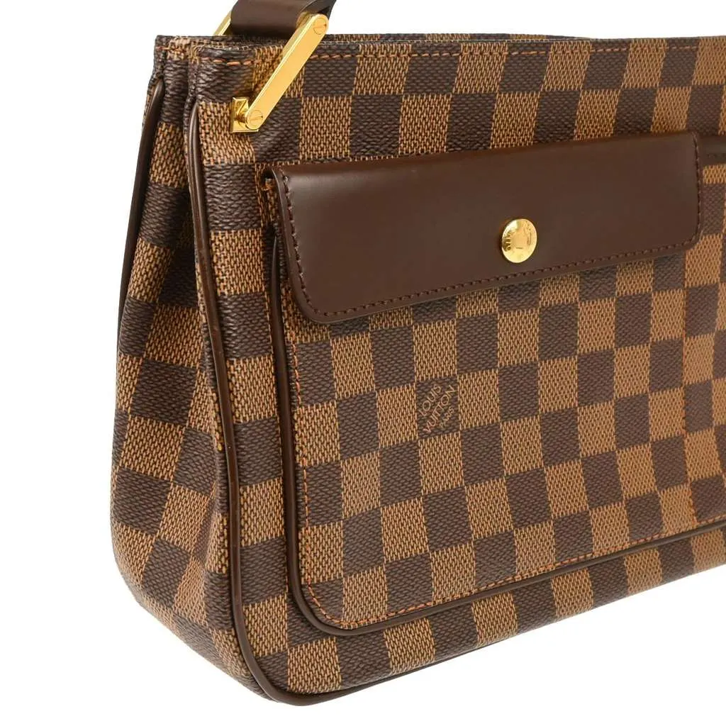 Louis Vuitton Aubagne Bag Brown Canvas Good - Inside View