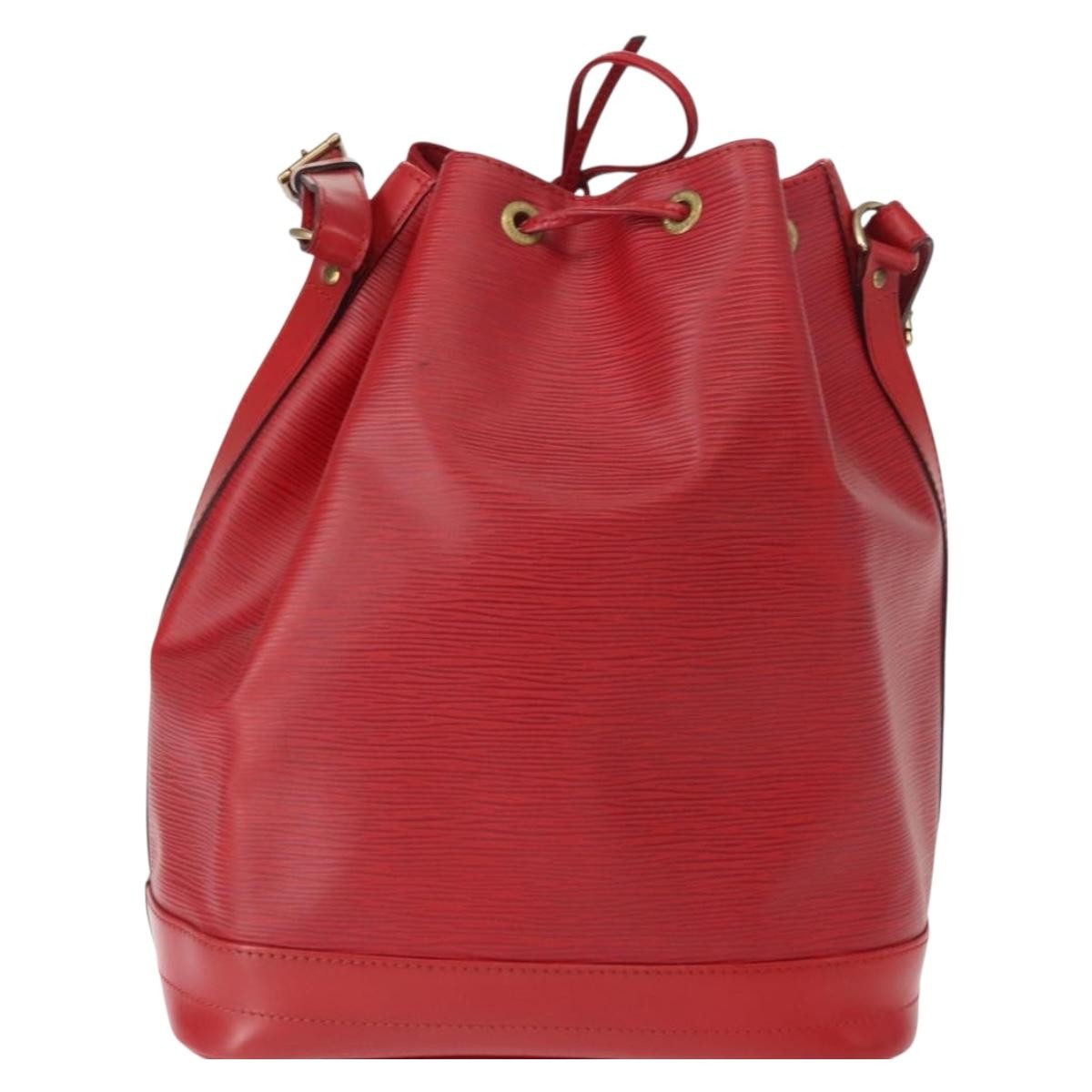 Louis Vuitton Noe Handbag Red Leather Fair condition - Back View