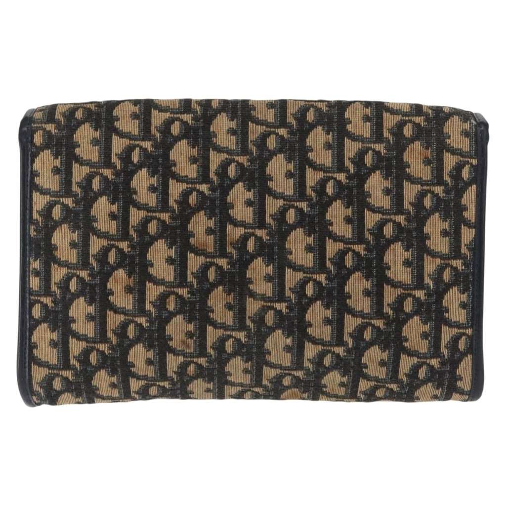 Christian Dior Vintage CD trotter Shoulder bag Navy Canvas Good condition - Back View