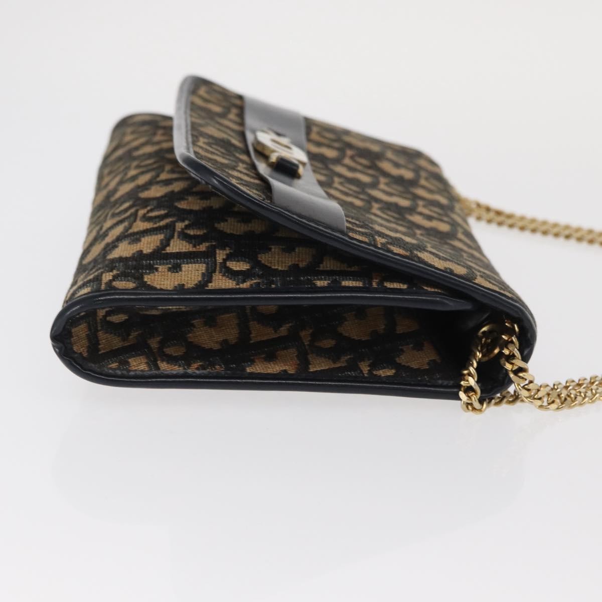 Christian Dior Vintage CD trotter Shoulder bag Navy Canvas Good condition - Inside View