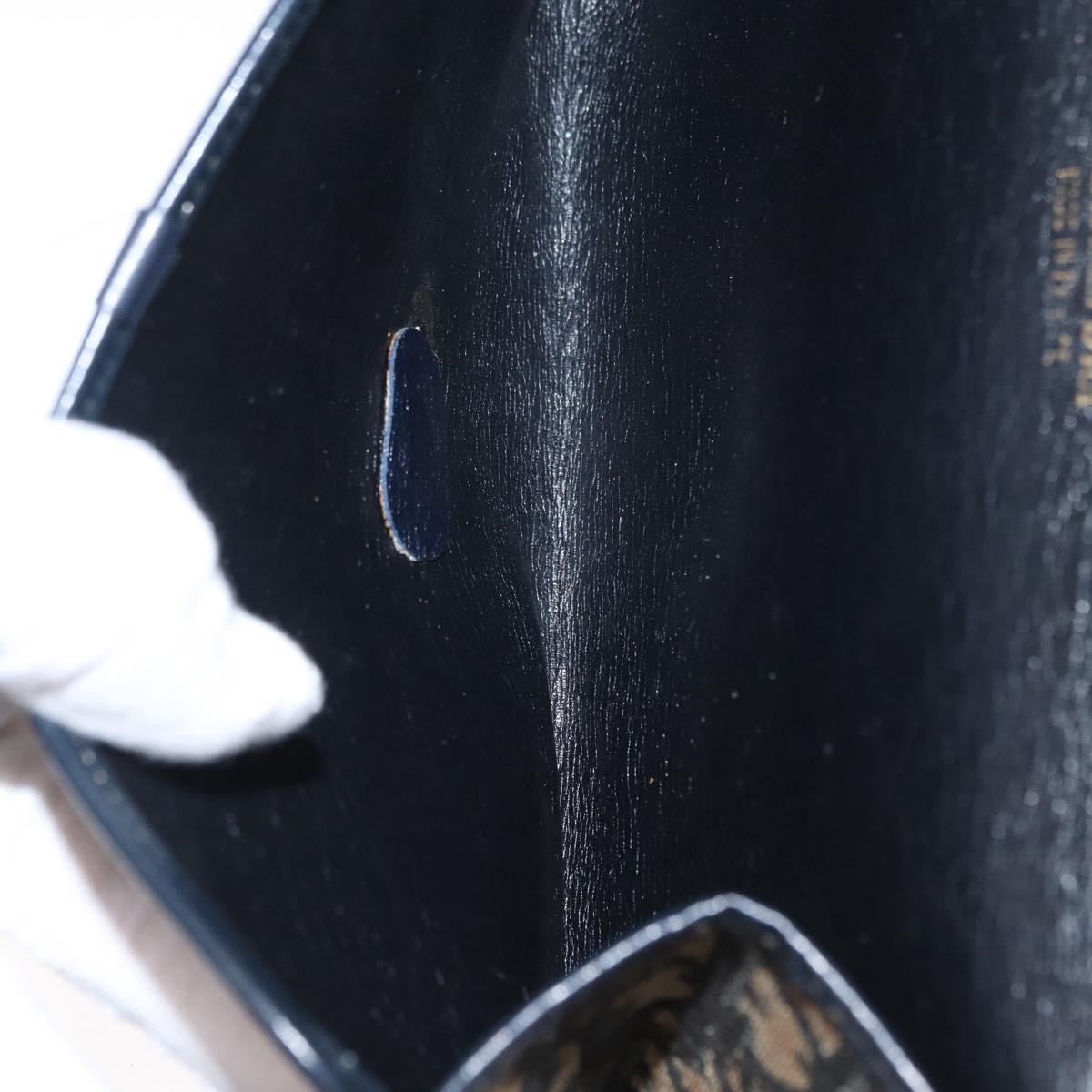 Christian Dior Vintage CD trotter Shoulder bag Navy Canvas Good condition - Box View