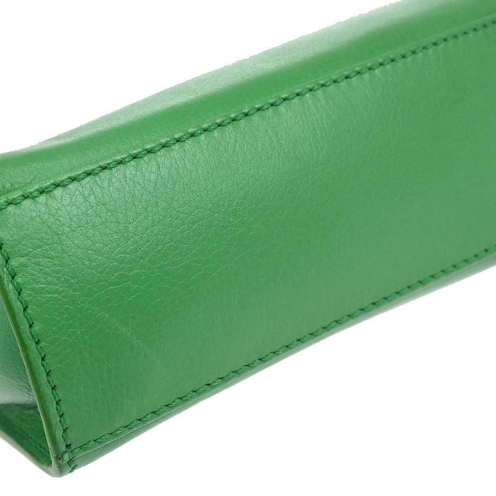 Celine Handbag Green Leather Good condition - Box View