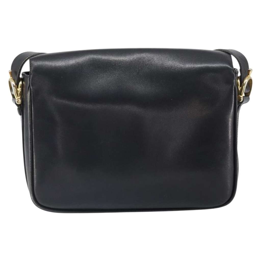 Celine Vintage Shoulder Bag Black Leather Fair condition - Back View