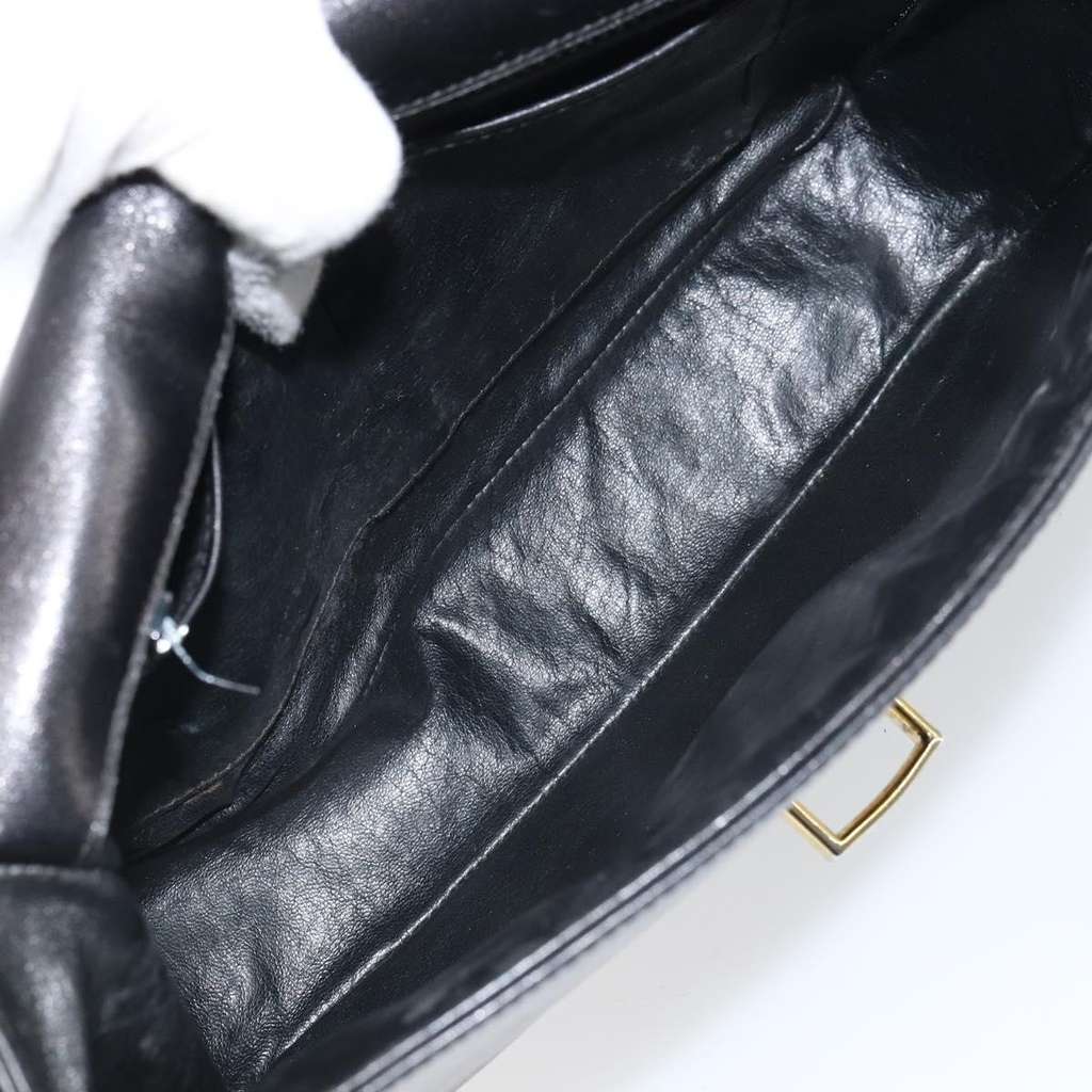 Celine Vintage Shoulder Bag Black Leather Fair condition - Box View