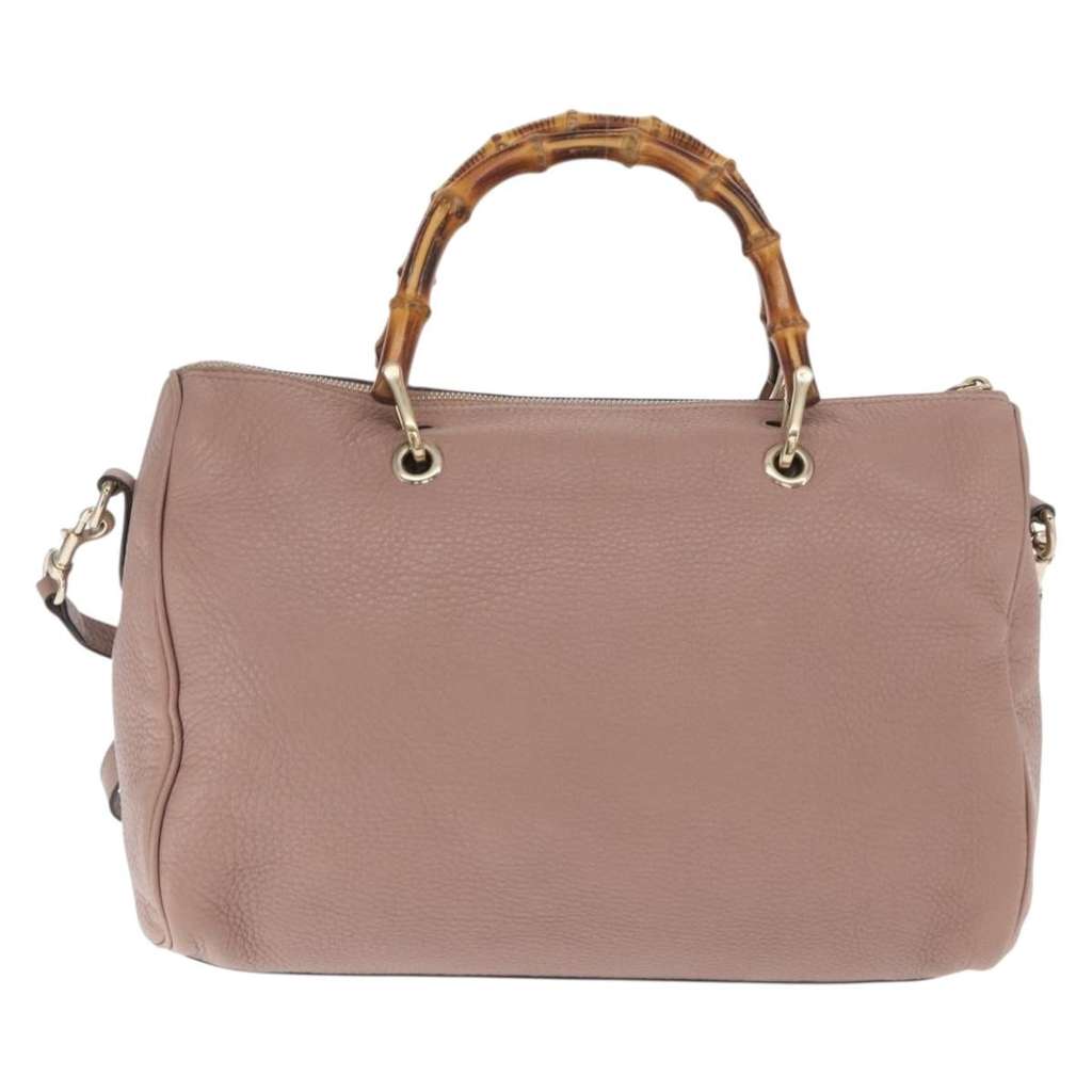Gucci Bamboo Shopper Tote Pink Leather Good condition - Back View