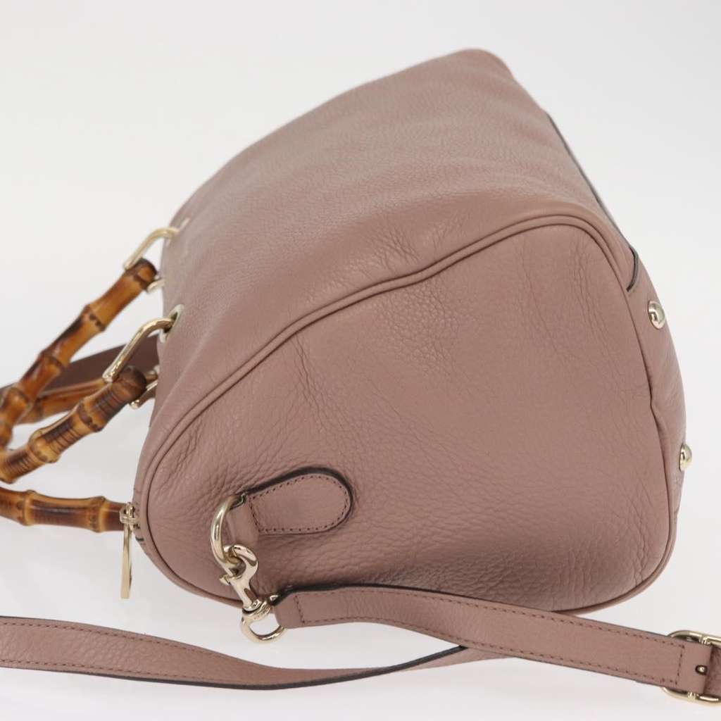 Gucci Bamboo Shopper Tote Pink Leather Good condition - Model View