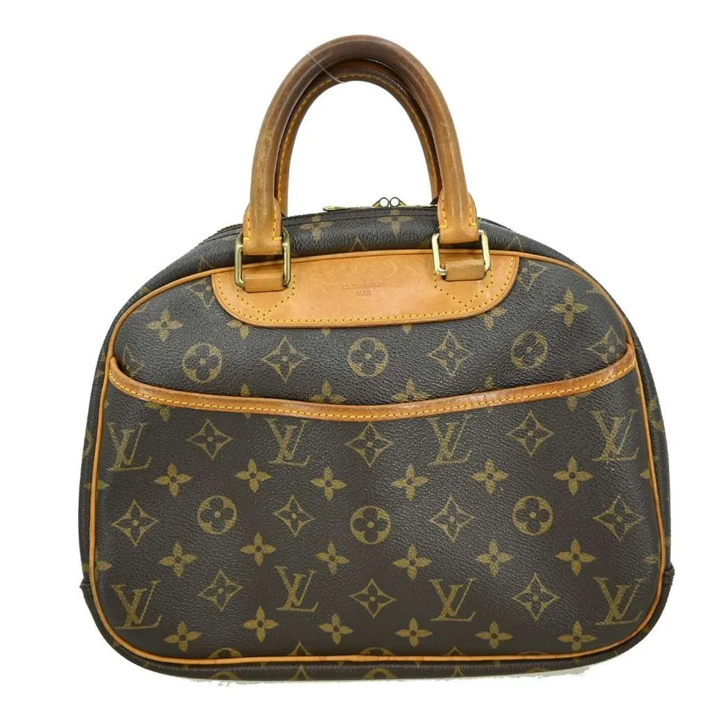 Louis Vuitton Trouville Handbag Brown Canvas Fair - Front View