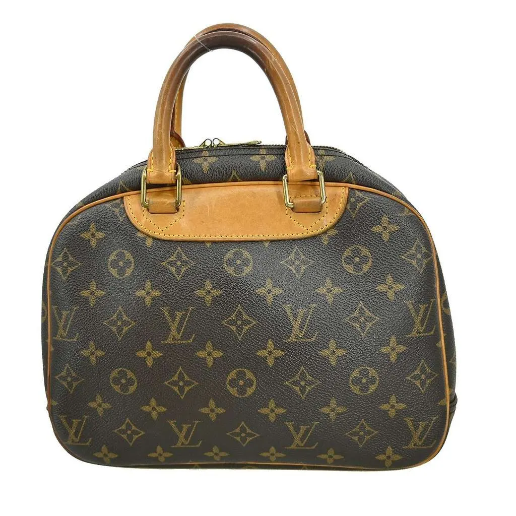 Louis Vuitton Trouville Handbag Brown Canvas Fair - Back View