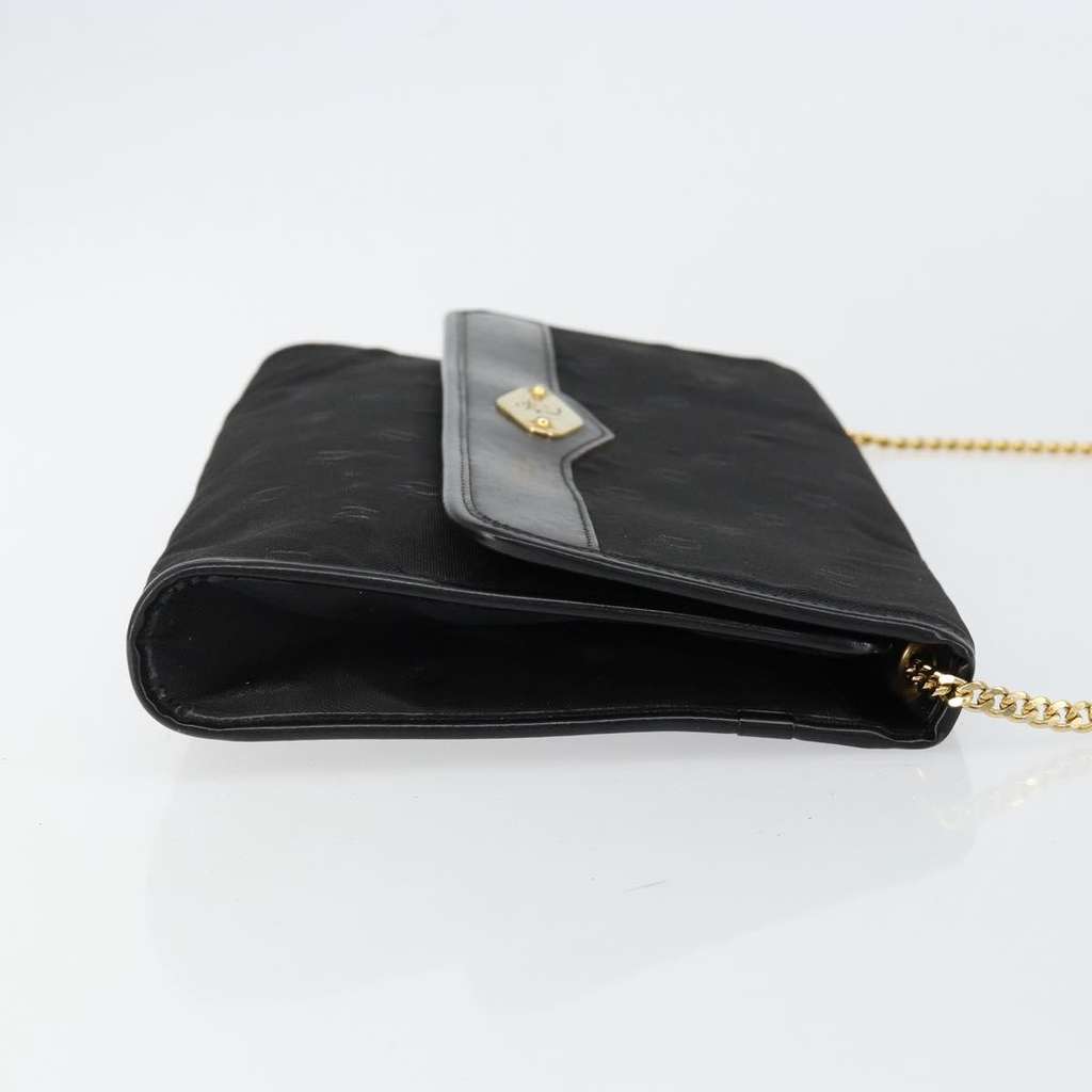 Christian Dior Vintage CD Chain Flap Shoulder Bag Black Good condition - Inside View