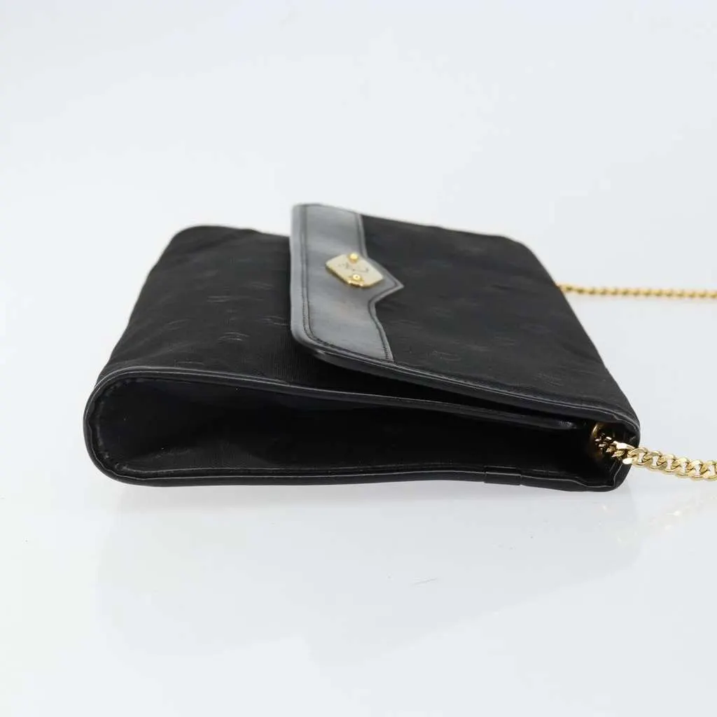 Dior Vintage CD Chain Flap Shoulder Bag Black Good - Inside View
