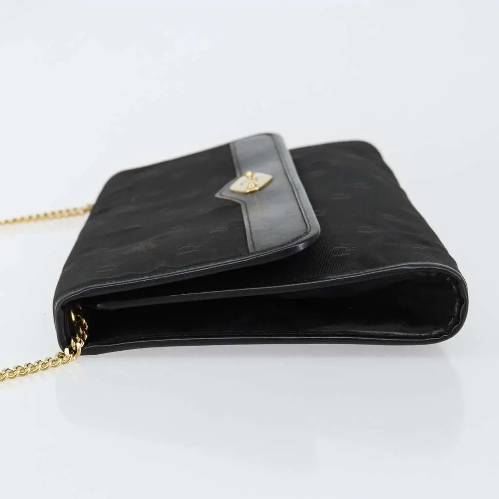 Dior Vintage CD Chain Flap Shoulder Bag Black Good - Model View