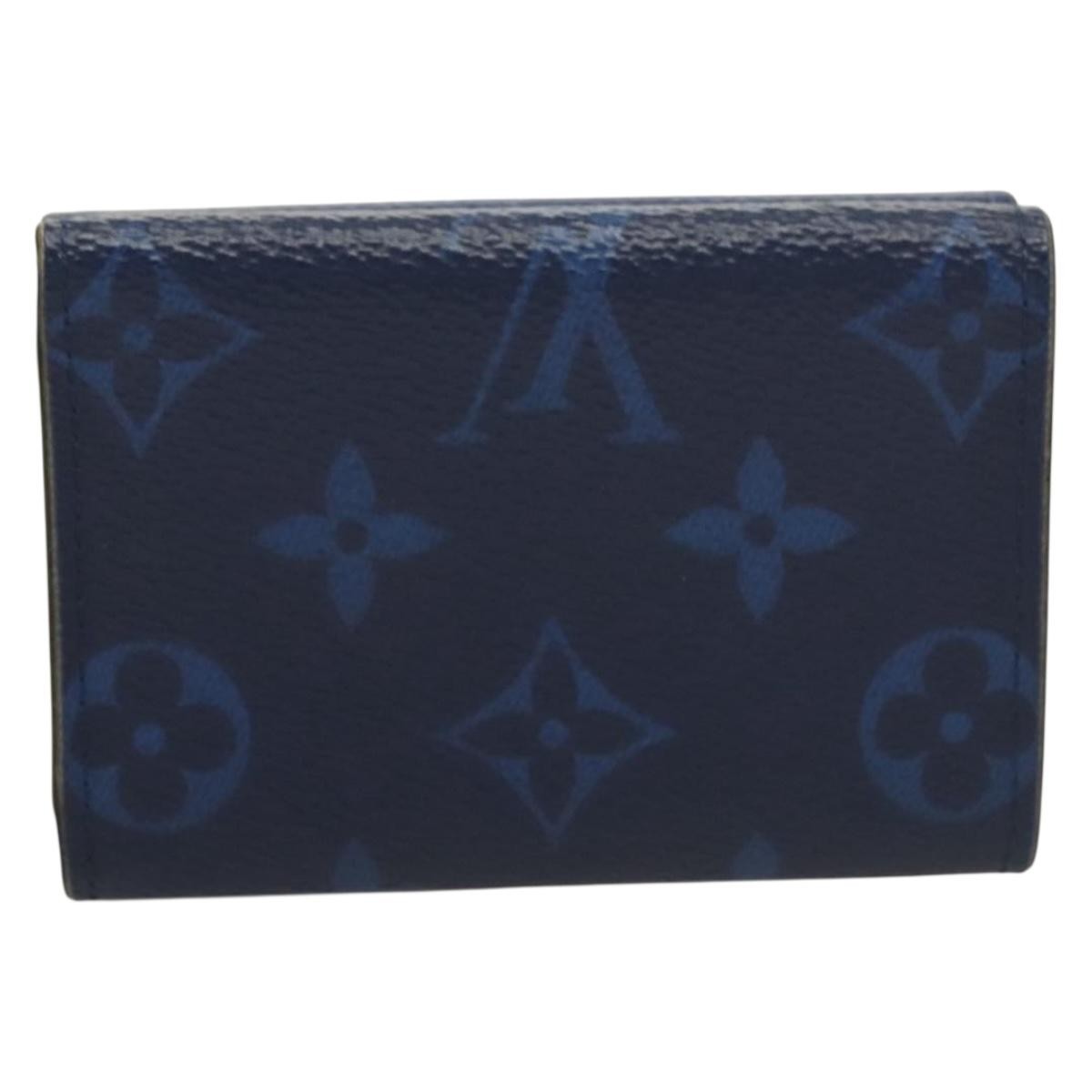 Louis Vuitton Discovery Wallet Blue Leather Good condition - Back View