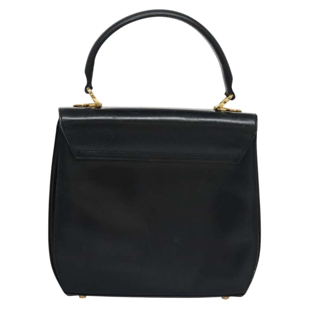Salvatore Ferragamo Gancini Convertible Top Handle Bag Black Leather Good condition - Back View