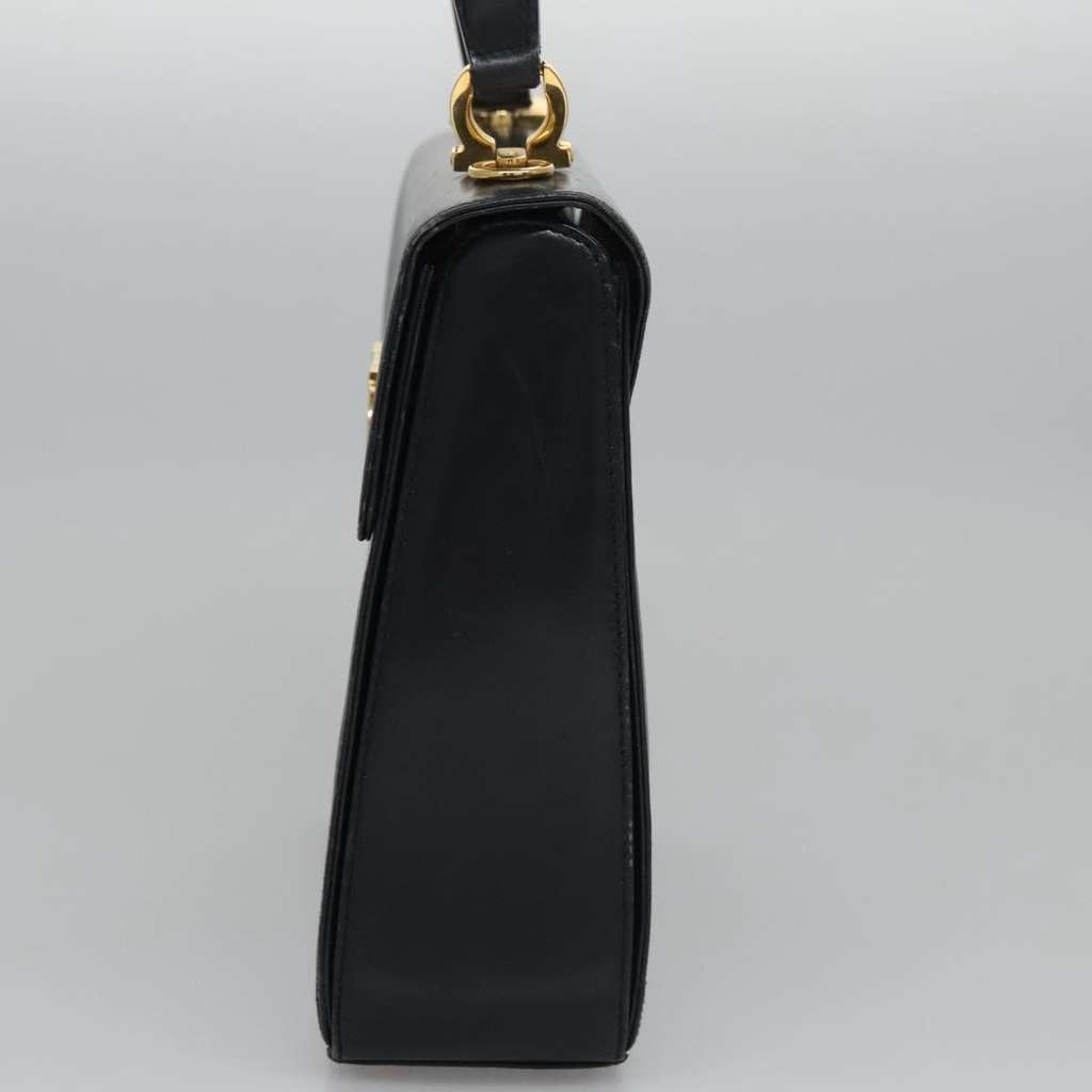 Salvatore Ferragamo Gancini Convertible Top Handle Bag Black Leather Good condition - Inside View