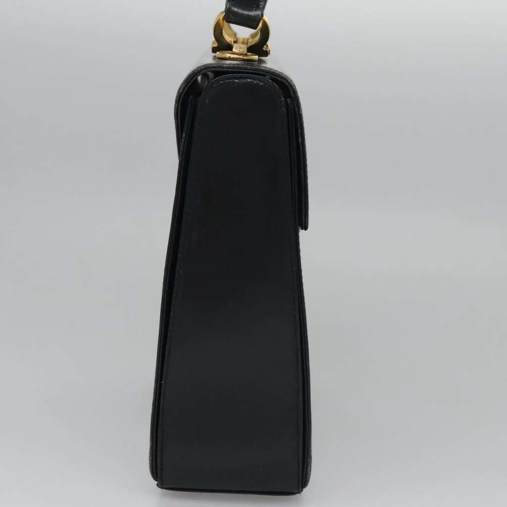 Salvatore Ferragamo Gancini Convertible Top Handle Bag Black Leather Good condition - Model View