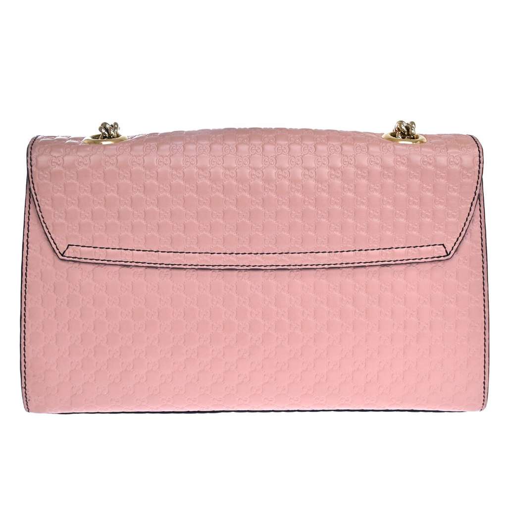 Gucci Emily Chain Flap Bag Pink Leather Good condition - Back View