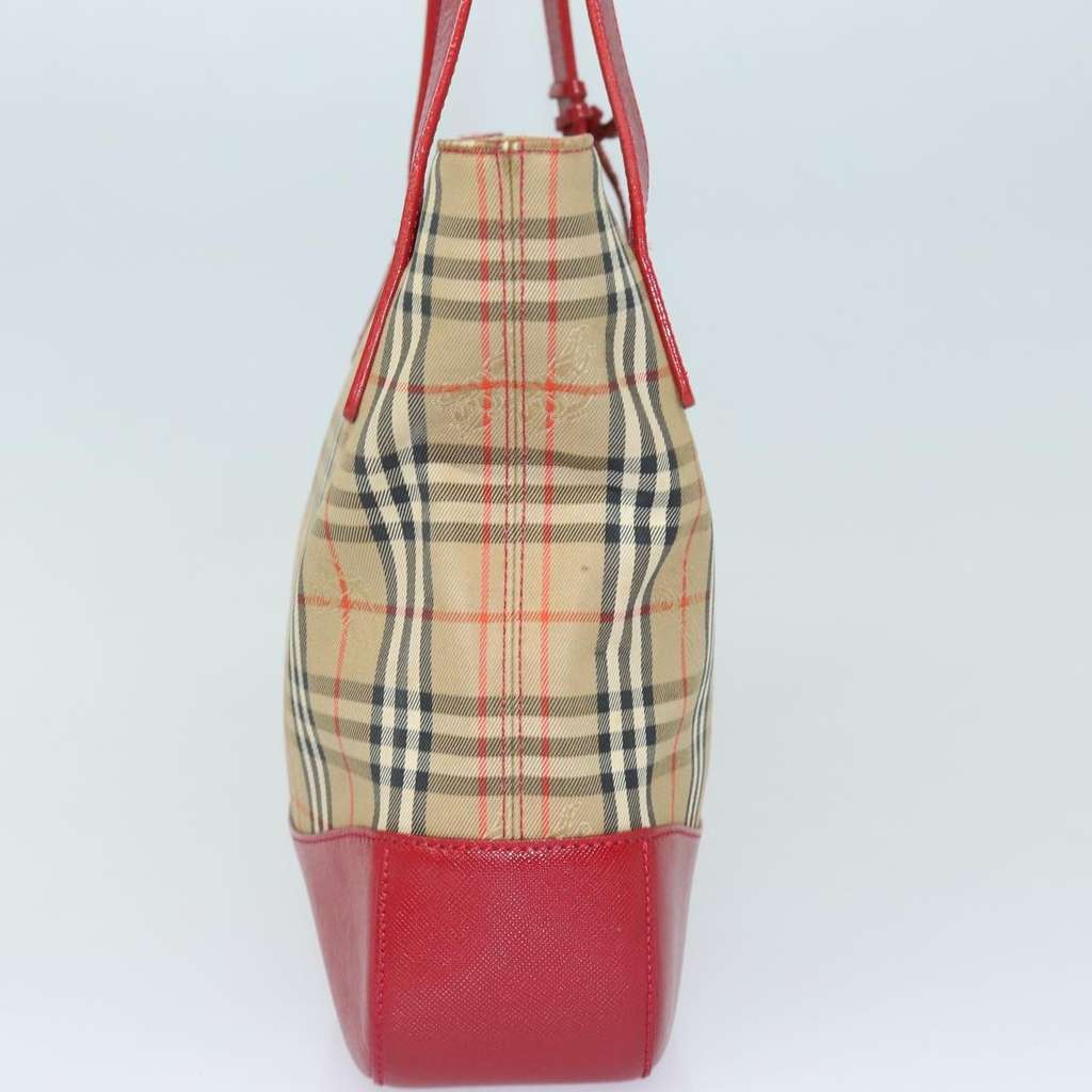 Burberry Nova Check Tote Beige Canvas Good condition - Model View