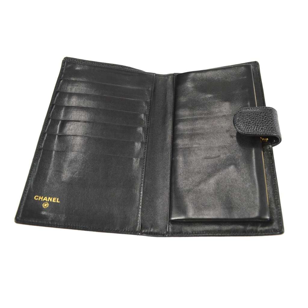 Chanel Timeless CC French Wallet Black Leather Good condition - Inside View