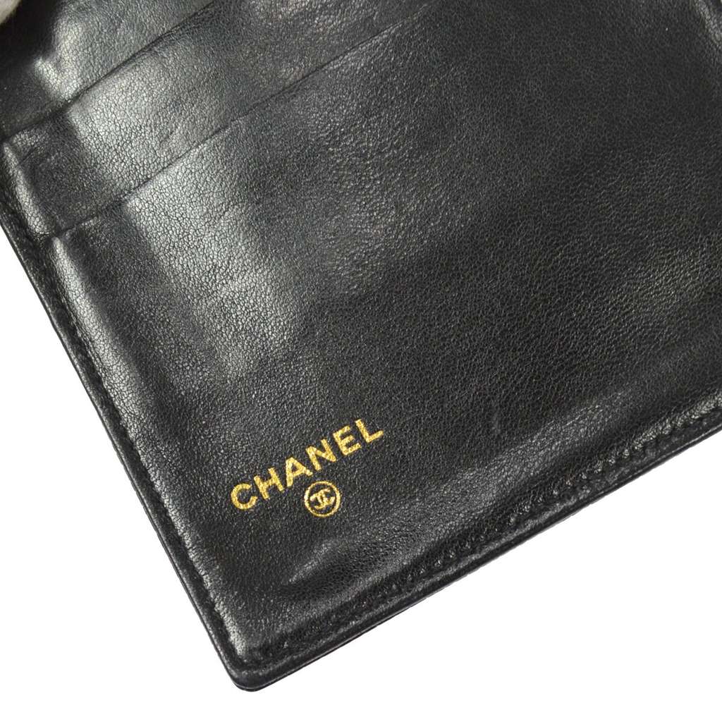 Chanel Timeless CC French Wallet Black Leather Good condition - Box View