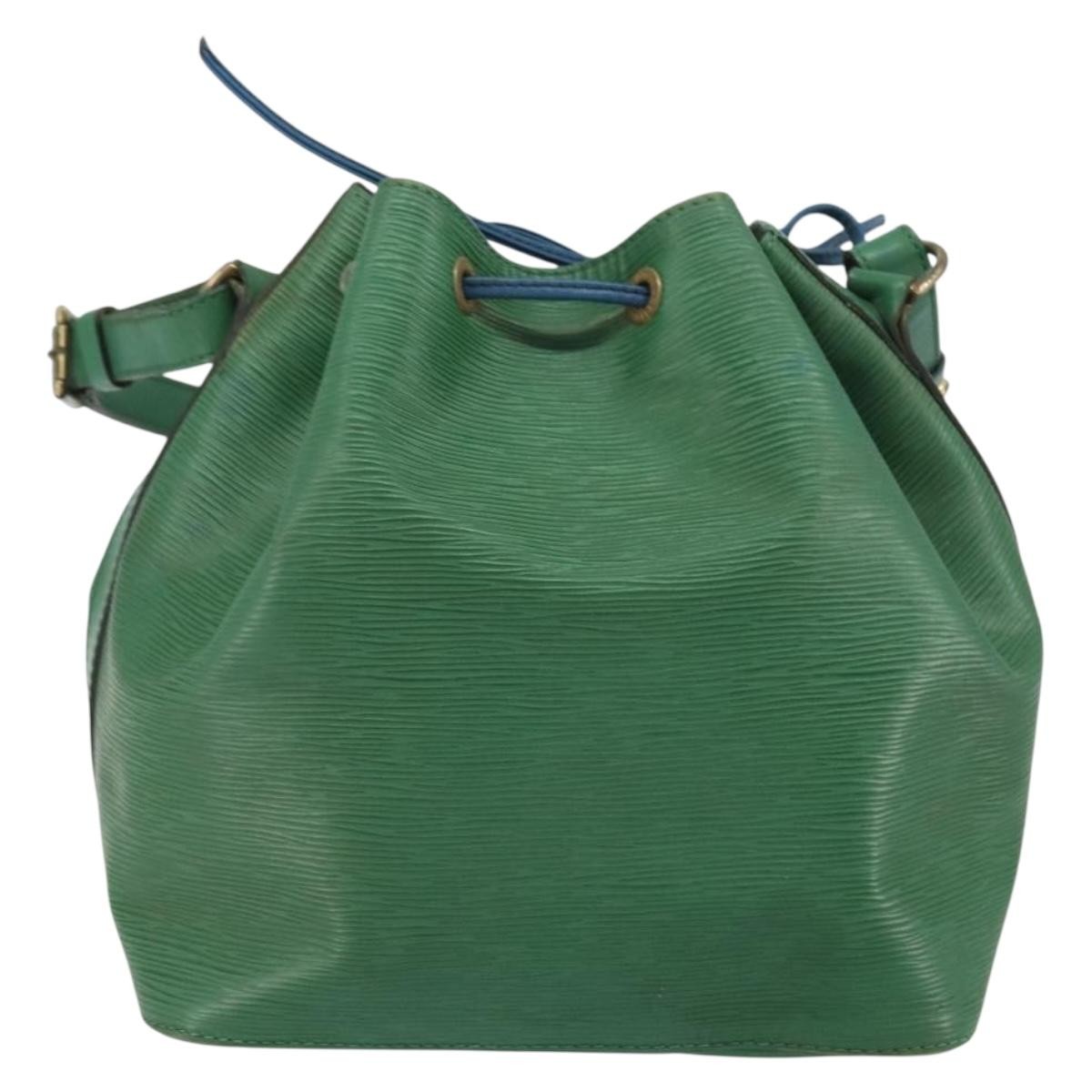 Louis Vuitton Petit Noe Handbag Green Leather Fair condition - Back View