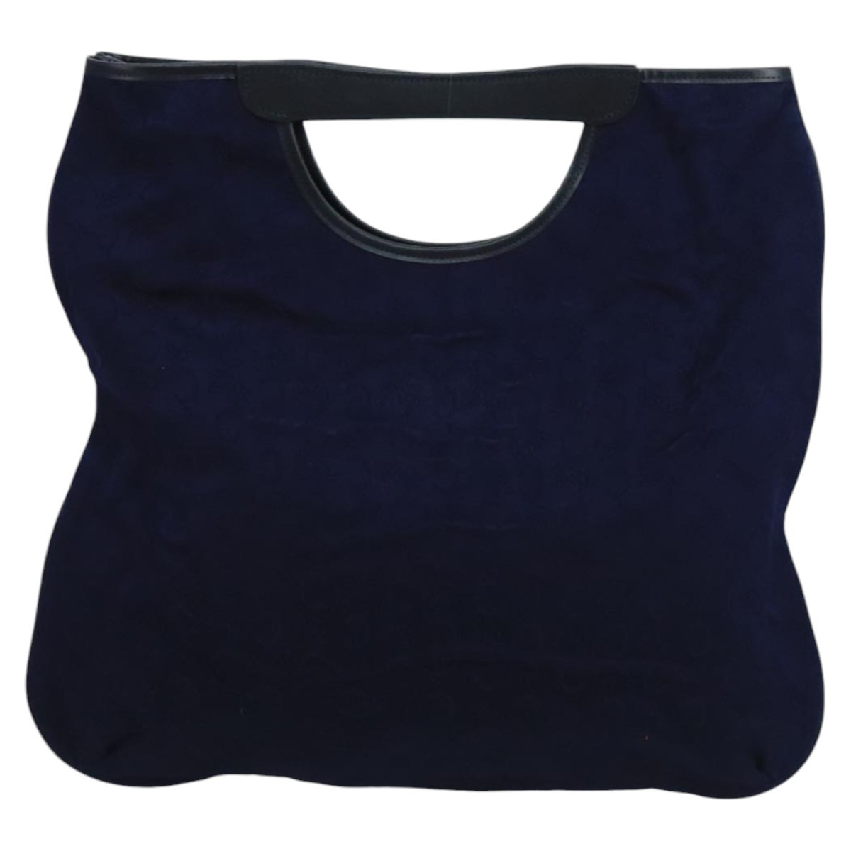 Celine C Macadam Handbag Navy Canvas Good condition - Back View