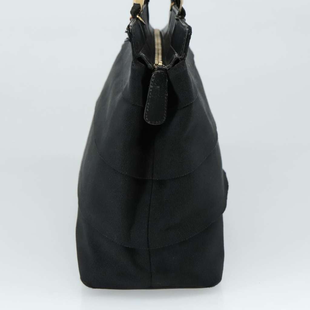 Salvatore Ferragamo Vala Handbag Black Canvas Good condition - Inside View