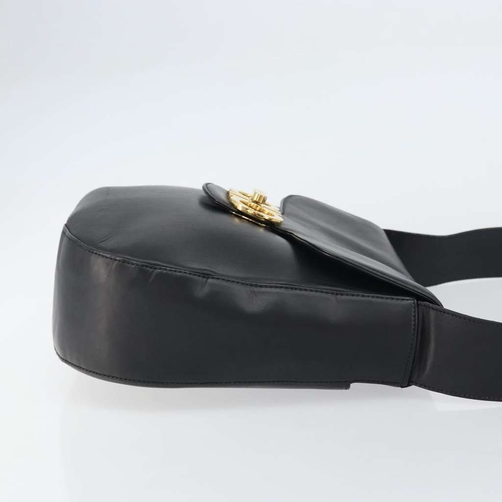 Salvatore Ferragamo Gancini Shoulder Bag Black Leather Good condition - Inside View