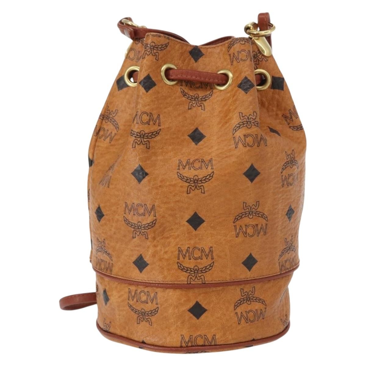 Mcm Visetos Shoulder bag Brown Canvas Good condition - Back View