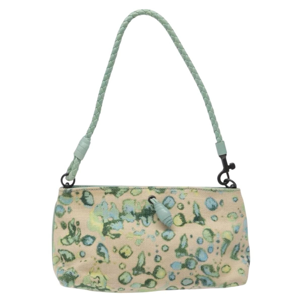 Bottega Veneta Vintage Shoulder Bag Green Canvas Good condition - Back View