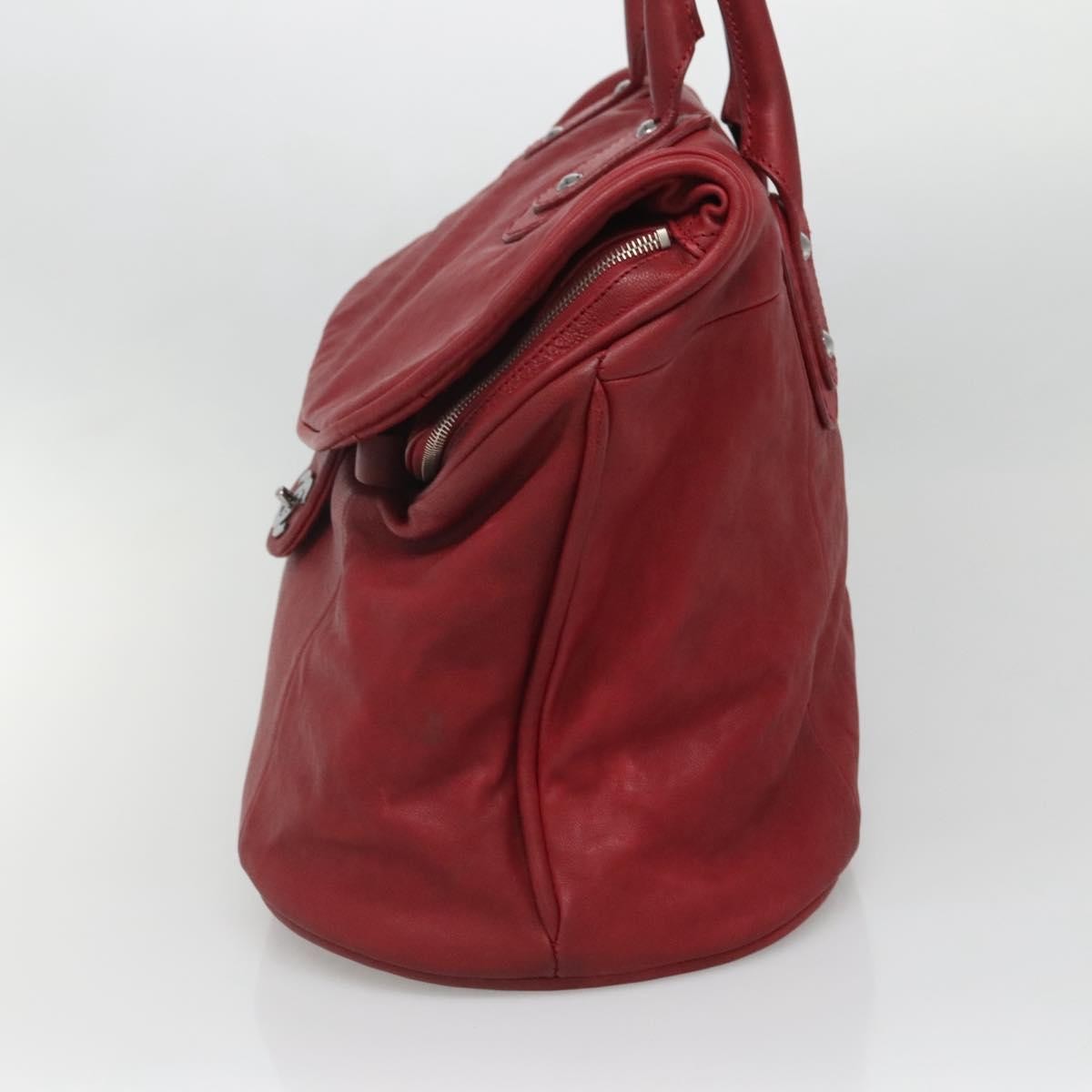 Chanel Vintage CC Turnlock Satchel Red Leather Good condition - Model View