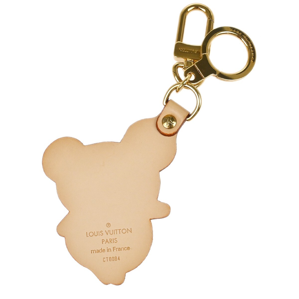 Louis Vuitton Murakami Panda Bag Charm and Keychain Beige Leather Good condition - Back View