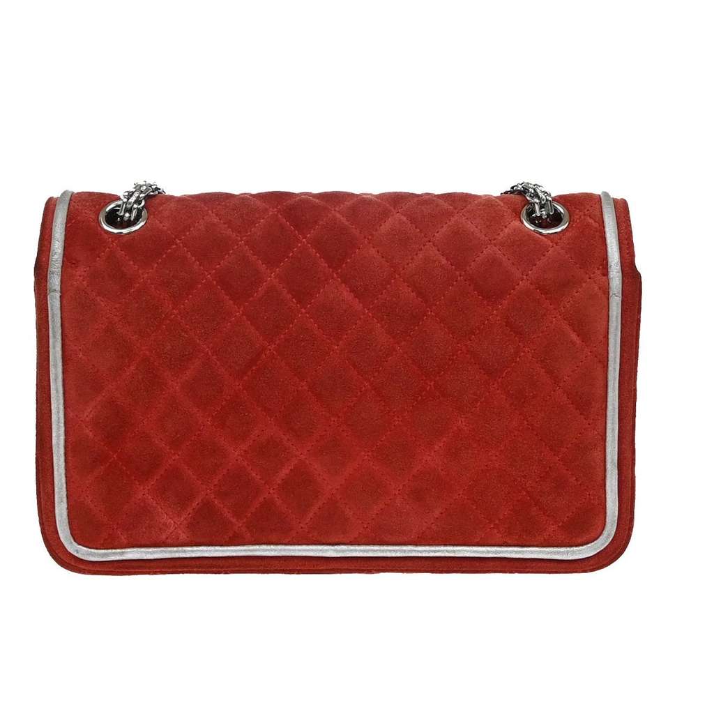 Chanel Reissue 2.55 Flap Bag Red Suede Good condition - Back View