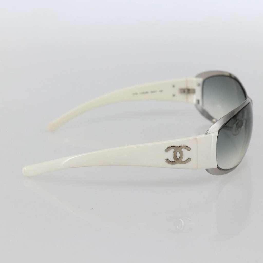 Chanel Logo CC Sunglasses White Metal Good condition - Inside View