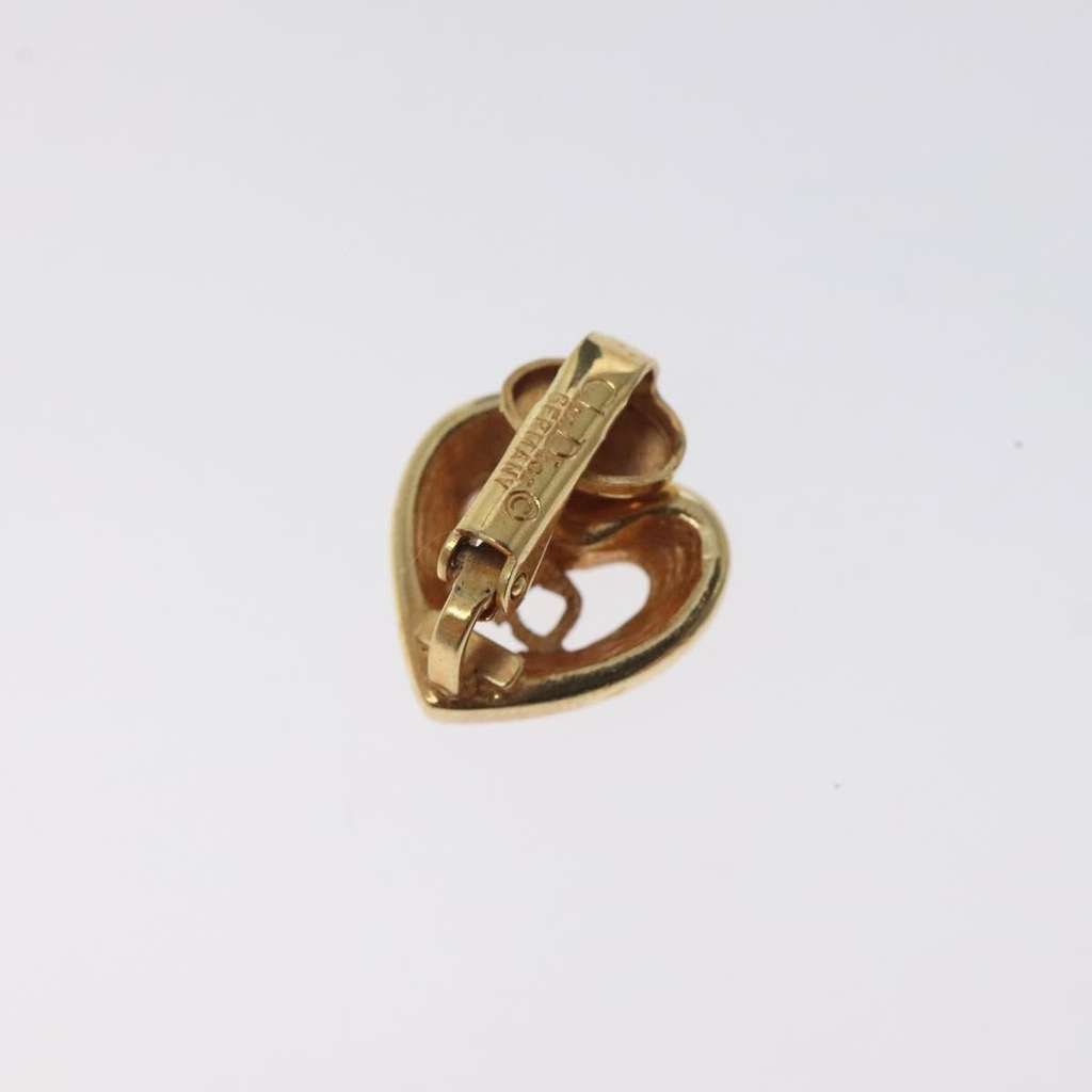 Christian Dior CD Heart Clip-on Earrings Gold Metal Good condition - Inside View