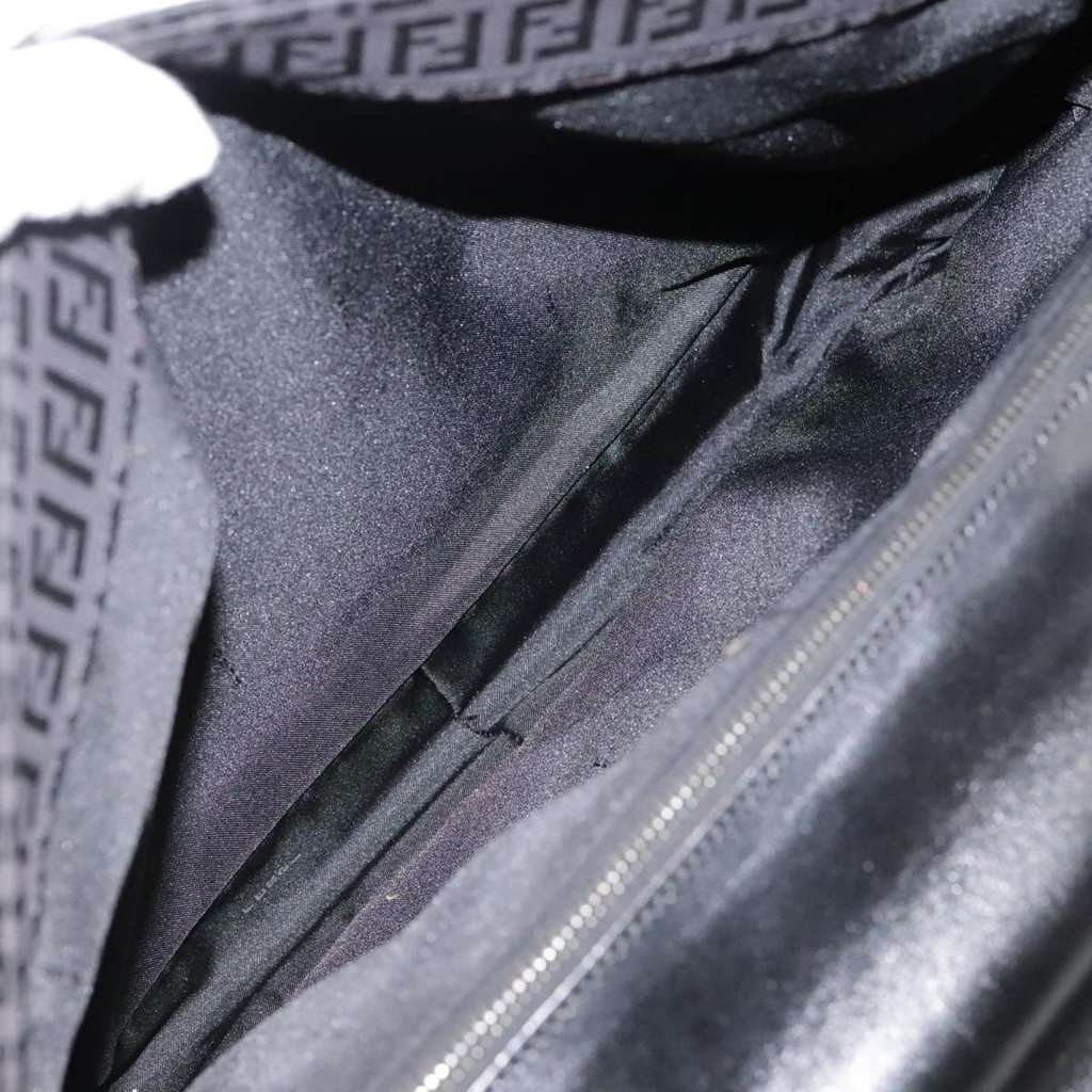 Fendi Convertible Pushlock Flap Satchel Black Canvas Good condition - Box View