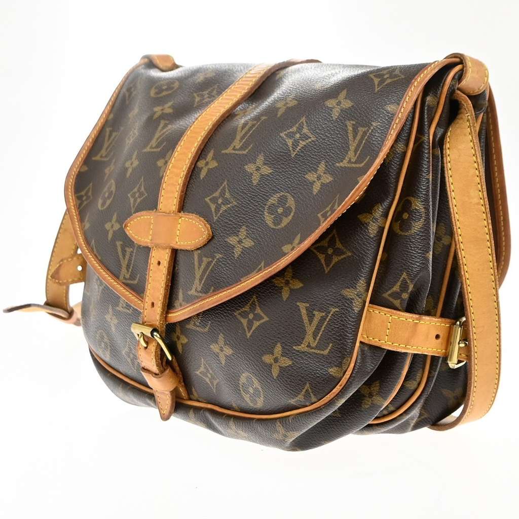 Louis Vuitton Saumur Handbag Brown Canvas Good condition - Inside View