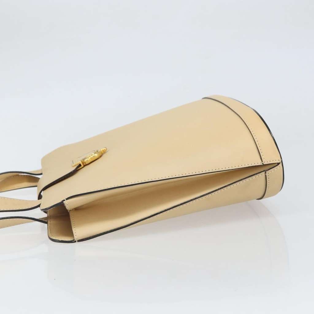 Celine Vintage Shoulder Bag Beige Leather Fair condition - Model View