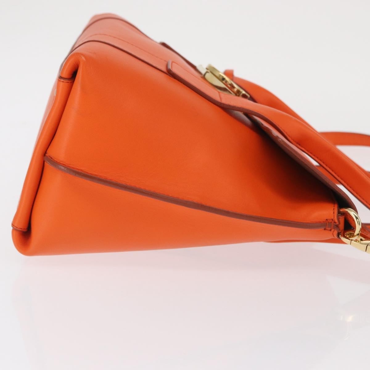 Salvatore Ferragamo Sookie Satchel Orange Leather Good condition - Inside View
