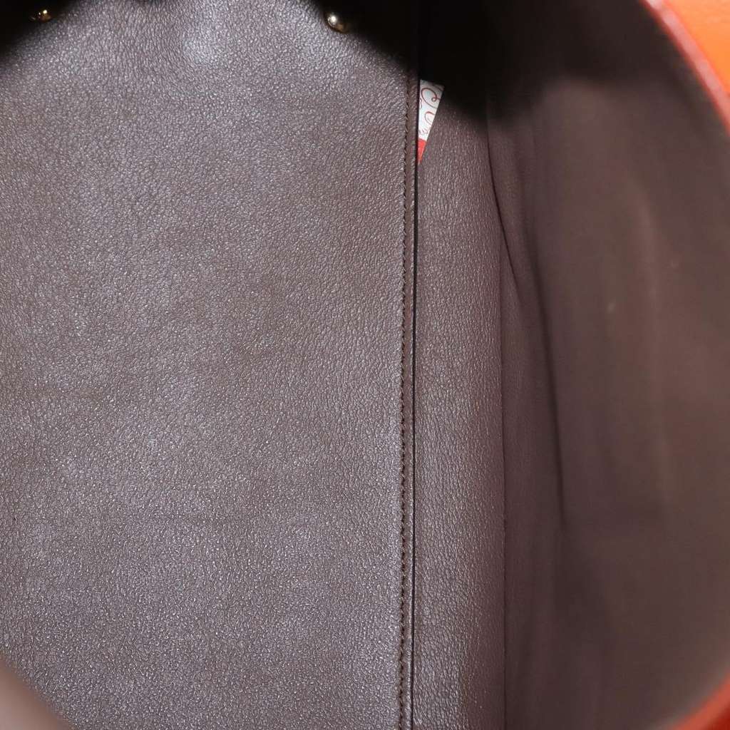 Salvatore Ferragamo Sookie Satchel Orange Leather Good condition - Box View