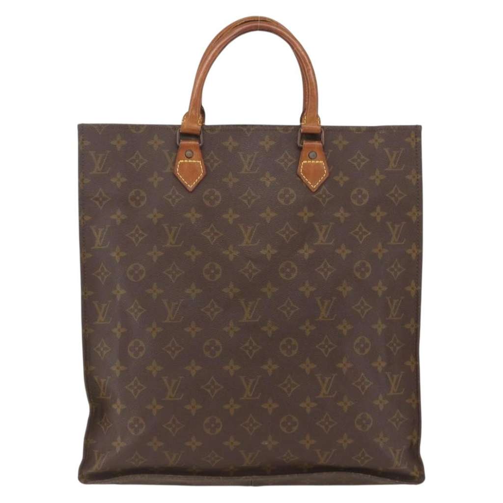 Louis Vuitton Sac Plat Bag Brown Canvas Fair condition - Back View