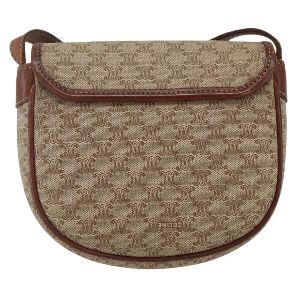 Celine Vintage Macadam Shoulder Bag Beige Fair condition - Back View