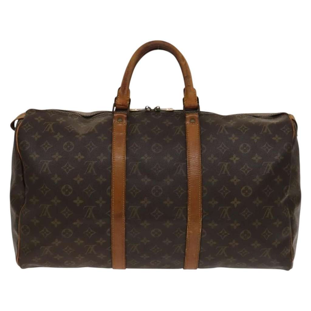 Louis Vuitton Keepall Bag Brown Canvas Fair condition - Back View