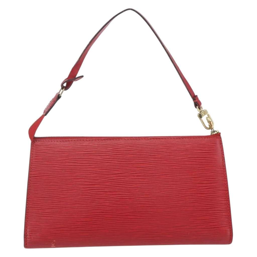 Louis Vuitton Pochette Accessoires Red Leather Fair condition - Back View