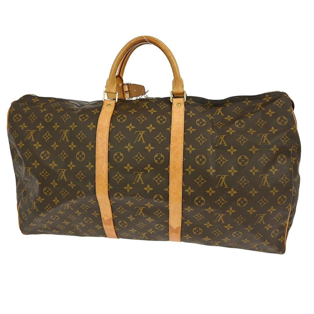 Louis Vuitton Keepall Bag Brown Canvas Good condition - Back View