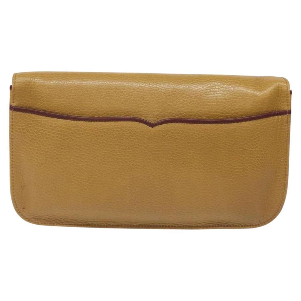 Cartier Must de Cartier Clutch bag Yellow Leather Good condition - Back View