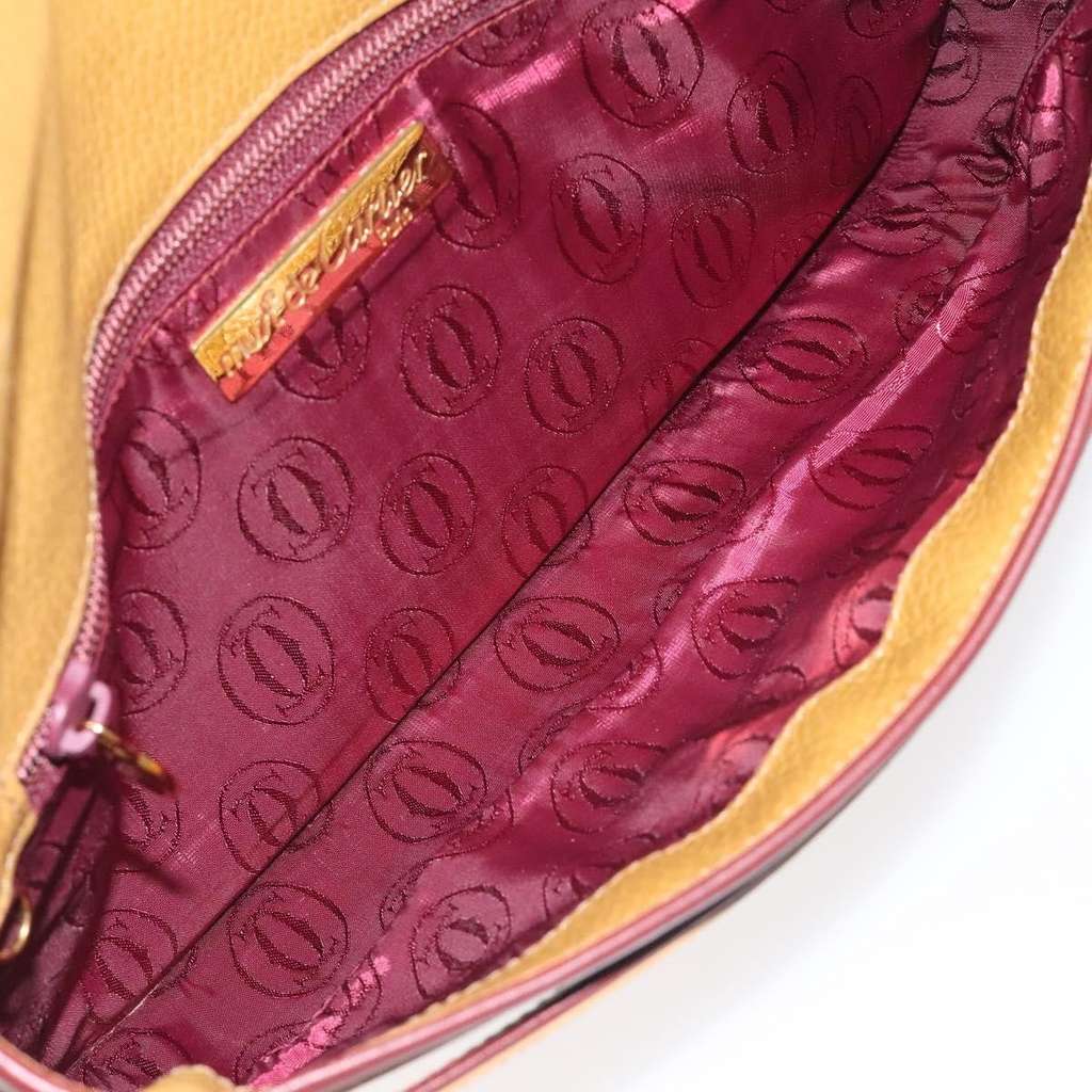 Cartier Must de Cartier Clutch bag Yellow Leather Good condition - Box View