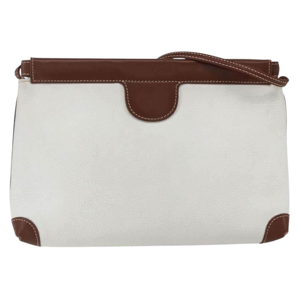 Gucci Vintage Shoulder Bag White Leather Good condition - Back View