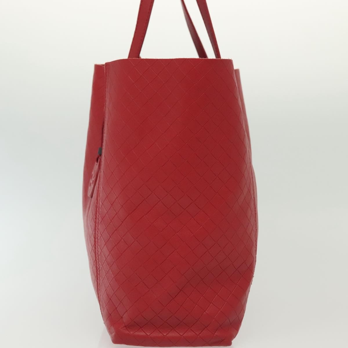 Bottega Veneta Intrecciomirage Tote Red Leather Good condition - Inside View
